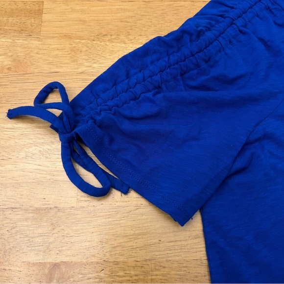 1. STATE Drawstring Sleeve Top in Cobalt Blue - Picture 3 of 5